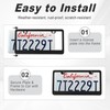 AMZAUTO 2 Pack Matte Black License Plate Frame, Black Metal