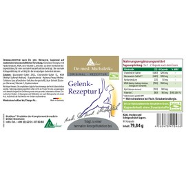 *3+1 Action* Joint Formula I Dr. Michalzik - 180 Capsules - No Additives - by BIOTIKON®