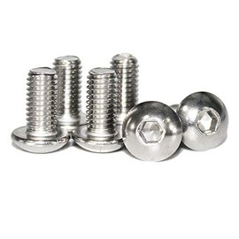 M5-0.8 x 8 mm Button Head Socket Cap Screws, Quantity 100 by Fullerkreg, Allen Socket Drive, Passivated 18-8 Stainless Steel, ISO7380, Come in a Plastic Case