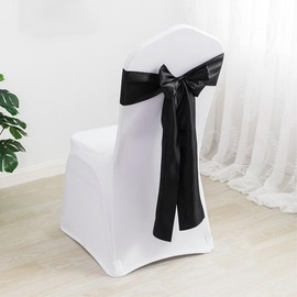 ADVcer - Cinta de satén negro de 6 pulgadas, rollo de cinta de tela sólida de 22 yardas de largo para decoración de Halloween, boda, cumpleaños, fiesta, envoltura de regalos, fabricación de lazos hechos a mano, marco de silla, manualidades, adornos para 