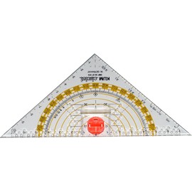 Kum 209.12.01 16cm PMMA Crystal Clear Acrylic Compass Triangle