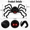 Large Plush Halloween Spider Decoration – Oversized Stuffed Spider Prop