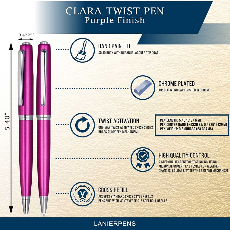 Clara Ball Pen - Purple with Single Gift Box Maple