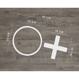 Ekena Millwork 42 1/4"W x 23 3/8"H x 3/8"T Large Chesterfield Decorative Fretwork Wall Panels in Architectural Grade PVC