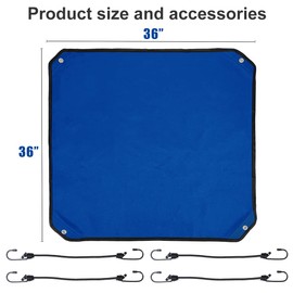 Zomia Air Conditioner Covers for Outside Units, AC Cover for Outdoor Central Unit Top Heavy Duty Water-Resistant Fits Up to 36 x 36 Inch, Blue