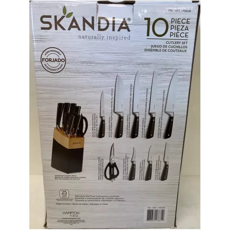 Skandia NEW Skandia Constract 10-piece Knife Block Set