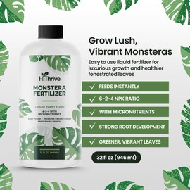32oz Monstera Plant Food - Makes 192 Gallons of Monstera Fertilizer Indoor & Outdoor Use, Liquid Monstera Plant Fertilizer for Monstera Obliqua, Deliciosa & More, 6-2-4 NPK for Healthy Growth & Leaves