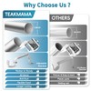 TEAKMAMA 1 Inch Industrial Curtain Rods for Windows, Blackout Heavy