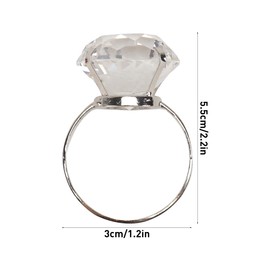 HOLIDYOYO Giant Engagement Ring Prop Crystal Diamond Ring Prop for Wedding Christmas Decor