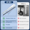 EUIJOIP 17" Stainless Steel Screw-in Ground Stakes - Extra-Long Spiral