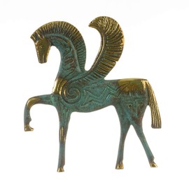 Pegasus Winged Horse Statue Solid Bronze Ancient Greek Handmade Museum Replica