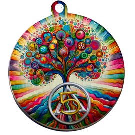 3 Years Recovery Coin Chip AA Alcoholics Anonymous Chip, Sobriety Chip, Tree of Life AA Coin