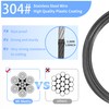 3.3mm (1/8 Inch) Outdoor Travel Stainless Steel Security Cable-3ft Luggage