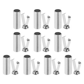 PATIKIL Shoe Lace Tips, 10 Pack Zinc Alloy Shoelace Head Cylindrical Tips Cords End Replacement for Shoestring Repairing Clothes Trouser String DIY, Silver