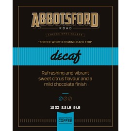 Abbotsford Road Medium Light Roast Decaf Ground Coffee | 12 Ounce |
