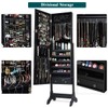 Giantex Lockable Standing Jewelry Armoire with Full Length Mirror, Large
