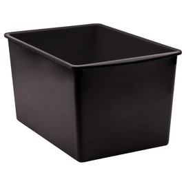 Teacher Created Resources® Black Plastic Multi-Purpose Bin 14" x 9-1/4" x 7-1/2"