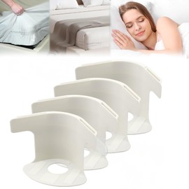 Bed Sheet Holder, Lock Sheet Holders, Banish Slipping & Wrinkles, Adjustable and Durable Elastic Straps with Extra, Easy One-Time Installation, for All Mattress Size (Pack of 4, White)