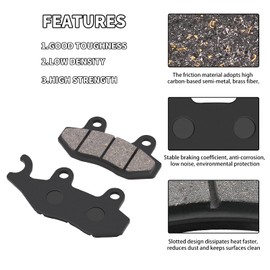 Front & Rear Brake Pads Compatible with YAMAHA STREET BIKES XTZ 750 XTZ750 Super Tenere 1989 1990 1991 1992 1193 1994 1995