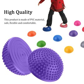 Dilwe Medias Pelotas de Yoga, Ejercicios de Ejercicios inflables de PVC, Fitness, Masaje, Puntos, Fitball, Yoga, Bola de Equilibrio(17 * 17 * 9cm- p¨²rpura)