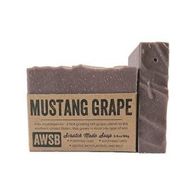 Mustang Grape Bar Soap with Bentonite Clay & Soothing Oats, Vegan, All Natural with Organic Ingredients, Handmade by A Wild Soap Bar