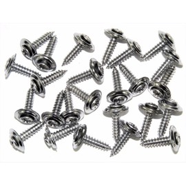 Retro-Motive Chrome #8 x 3/4" Phillips Loose Washer Trim Screws- Fits GMC Chevy Truck- Qty.25- #1073
