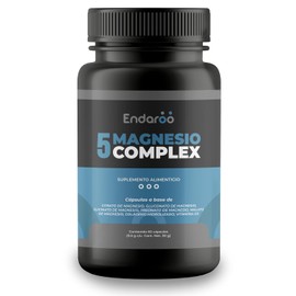 Magnesio 5 Complex | Citrato, Glicinato, Treonato, Malato y Gluconato | Con Colágeno Hidrolizado y Vitamina D3 | Alta Concentración | Bienestar Diario y Equilibrio Natural