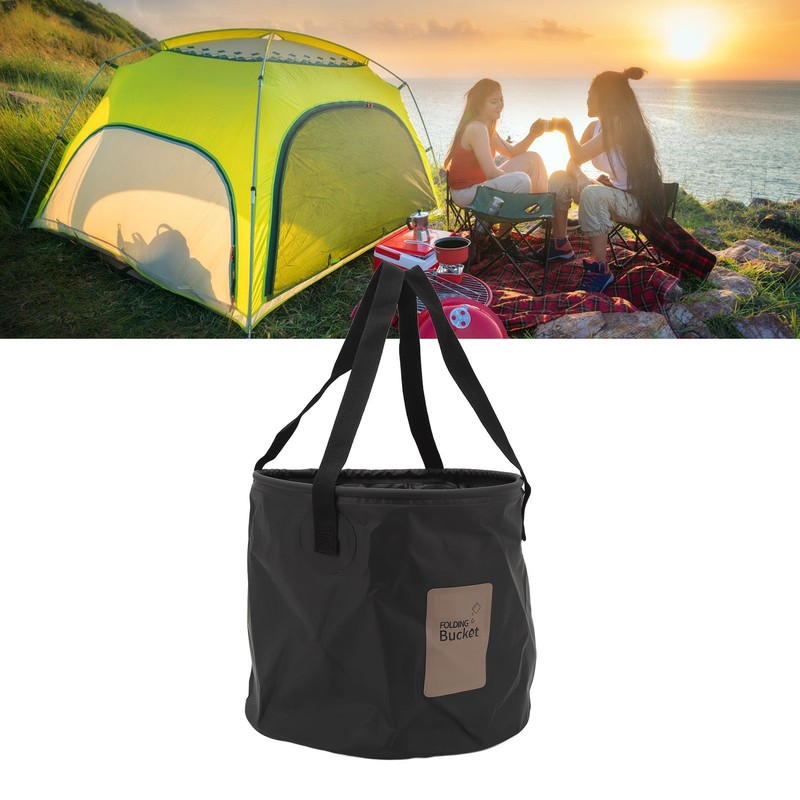 20L Portable Camping Bucket PVC Folding Water Bucket High Capacity