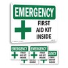 First Aid Kit Inside OSHA Emergency Aluminum Sign 18 Inch