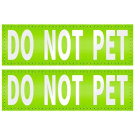 IronSeals Set of 2 Reflective Dog Vest Harness Patches, Removable Free Huges Patches with Reflective Printed Letters for Emotional Support Therapy Dog Vest Harness Collar or Leash