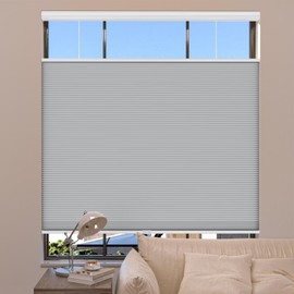 Custom Size MYshade Top Down Bottom Up Shades Cordless Blackout Blinds for Indoor Windows Cellular Blinds & Shades Window Covering Easy to Install, Grey