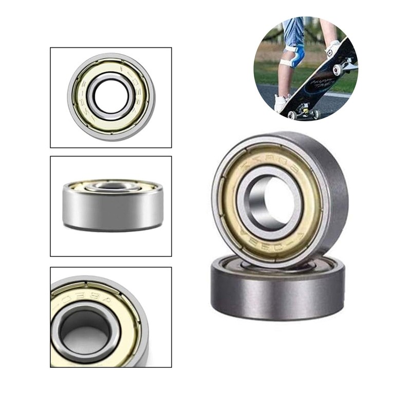 60pcs Skateboard Bearings 608ZZ Double Shielded Ball Bearings Small Bearings
