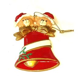 Panel Trim, Inc. Bear with Bell Ornament to Personalize (2 Bears)