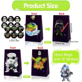 NTGFU Kids ParTY BagS- 24Pcs ParTY BagS for Kids Party Birthday Bags with Stickers, Cartoon Party Goodie Bag for Party Bag Fillers Boys Girls Gift Bags