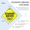 ZNDAW 2 PCS Student Driver Sign for Car Window, 5"×5"