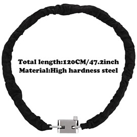 ASelected Bike Lock Heavy Duty,3 Keys,1.2 M Anti-Theft Bike Cycle Chain Lock High Security,Weatherproof Bicycle Lock Padlock for Motorcycle Bike Bicycle Scooter Door Gate Fence