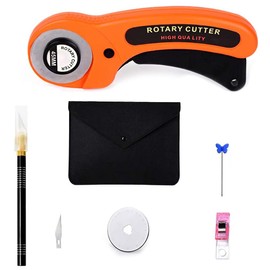 CENPEK 95pcs Rotary Cutter Set Including Rotary Cutter and Mat, Patchwork Ruler, Carving Storage Bag, Spare Cutter Blades, Rotary Cutter Tool Set for Fabric Sewing, Quilting