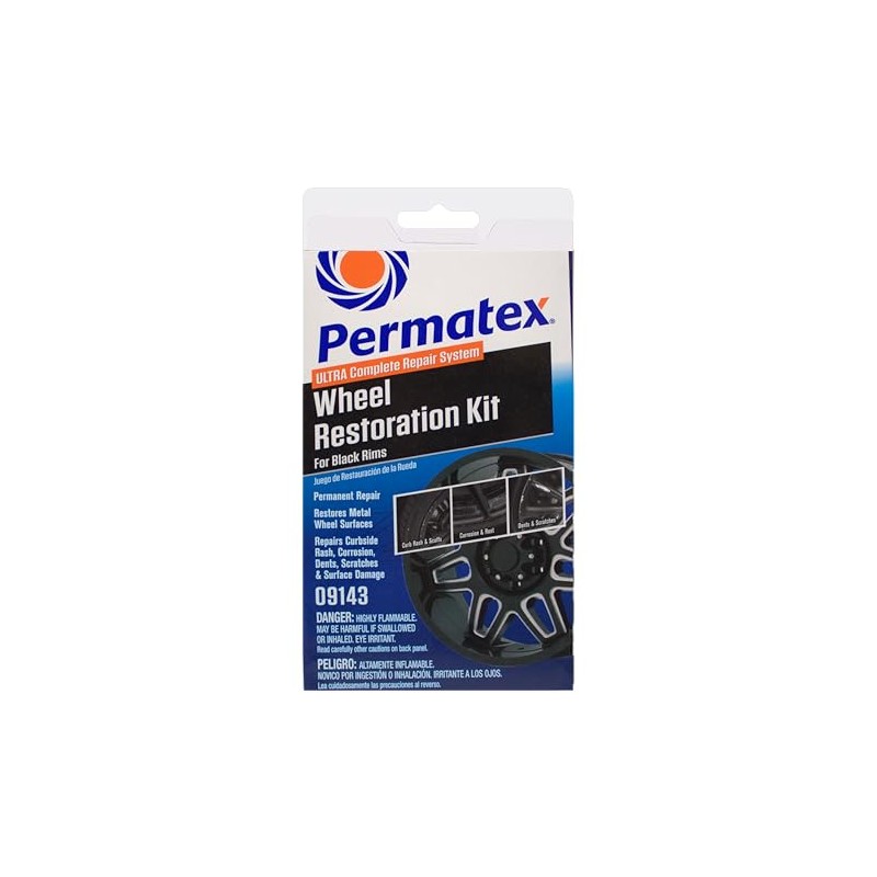 Permatex 09143 Wheel Restoration Kit - Black - Easy-to-Use Do