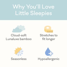 Little Sleepies Cloud Blanket, Soft Viscose from Bamboo Toddler & Baby Blanket for Boys & Girls, Lightweight, Perfect for Hot Sleepers, 50" x 50", Large (Sienna's Unicorns)