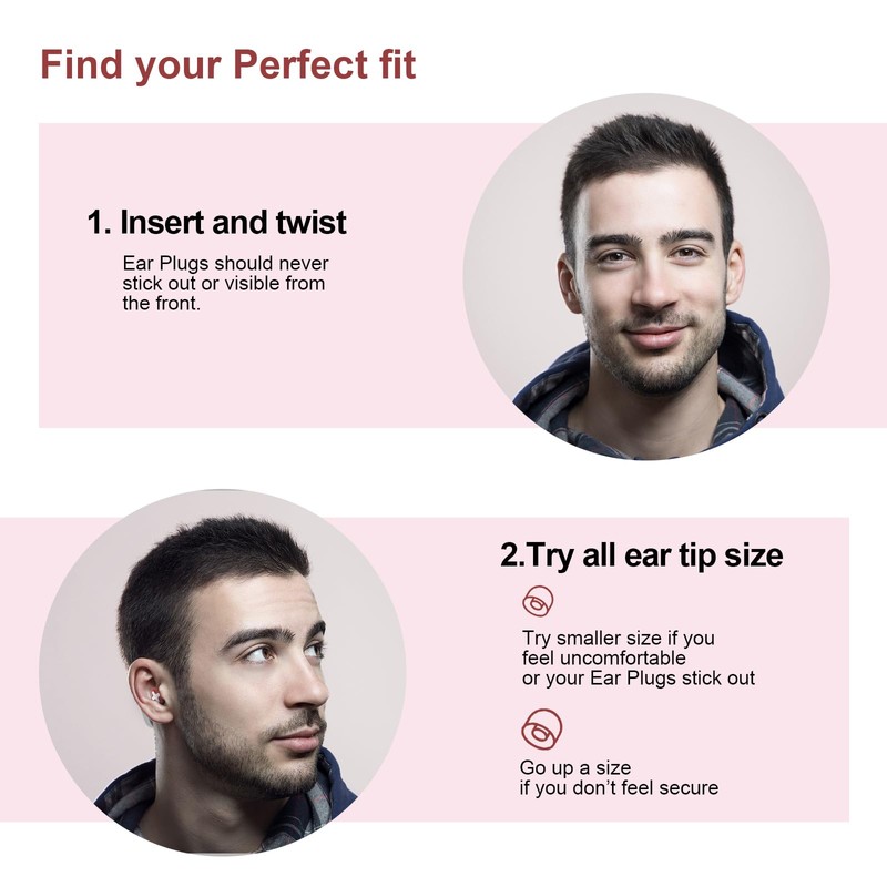FNGXX Ear Plugs for Noise Reduction, Reusable Flexible Silicone EarPlugs