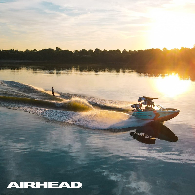 Airhead Trick Handle Wakeboard Rope, 4 Sections, 75-Feet, Red