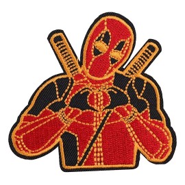 Deadpool Making a Heart 2.83" Tall Embroidered Patch