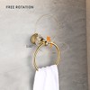 WOLIBEER Crystal Gold Toilet Paper Holder Hand Towel Ring Crystal