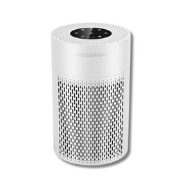 MegaWise Silent Desktop Air Purifier with 3 Speeds for Home Office (Grey 1) True HEPA Filter with Smart Air Quality Sensor, Sleep Mode, Pets Hair, Odors, Smoke, Dust
