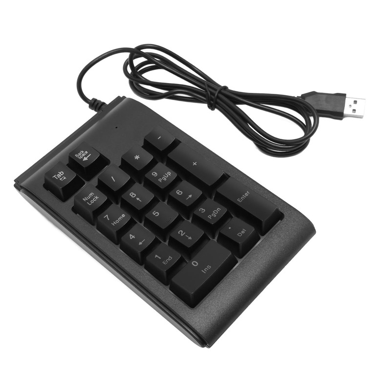 USB Wired Numeric Keypad 19 Keys Number Pad Waterproof RGB
