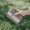 iBasingo Titanium Pot Pan Set Lightweight Camping Cookware Outdoor Kitchen