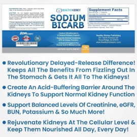 Kidney Restore Sodium Bicarbonate 650 Mg Tablets - Delayed Release for Normal Kidney Functio
