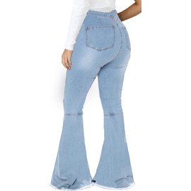 CuteCherry Bell Bottom Jeans for Women Ripped Distressed Flare Jean Bell Bottom Pants