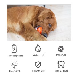 NETRCO Smart Interactive Dog Ball Toys, Activated Rolling Ball for Dogs with Light, Moving Bouncing Dog Ball for Puppy/Small/Medium Dogs, USB Rechargeable, Fun and Engaging Gift