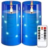 NURADA 3"x6"Flickering Flameless Candles: Built-in Star String 3D Wick Battery